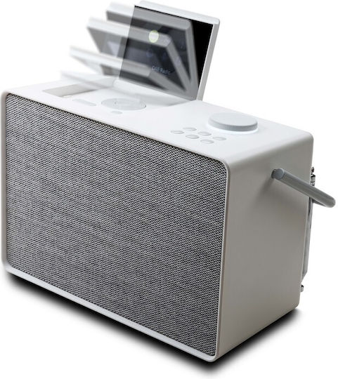 Pure Evoke Play Bluetooth Speaker 40W with Radio and Battery Life up to 12 hours Cotton White