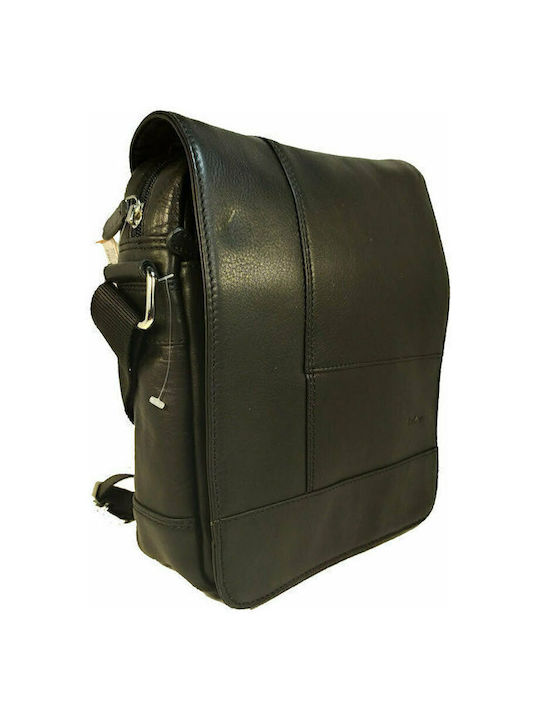 Leder Herren Tasche für Boten Schwarz