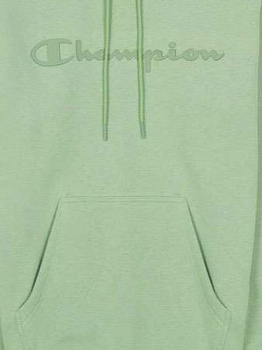 Champion Men's Sweatshirt with Hood and Pockets Green