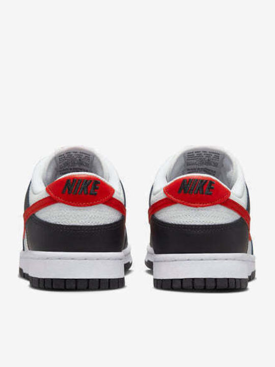 Dunk Sneakers Cu Talpă Joasă Retro Pentru Bărbați Negri / Albi / Roșii Universitate