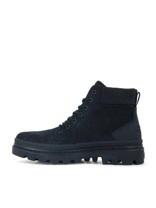 Pallatrooper Leather Women's Ankle Boots Platform Black