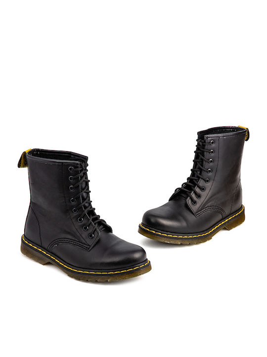 Leather Women's Ankle Boots Black
