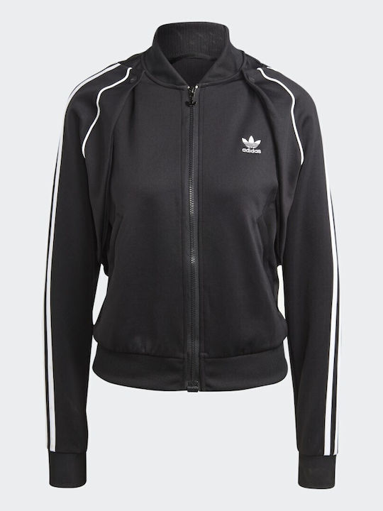 Damen Sweatshirt mit Kapuze Schwarz