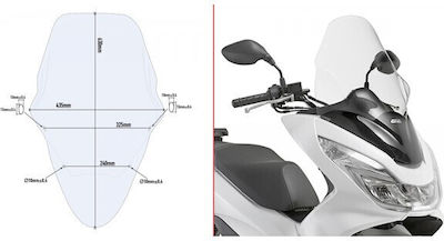 Givi Vizieră transparentă motocicletă pentru Honda PCX 150 2014-2018 D1136ST