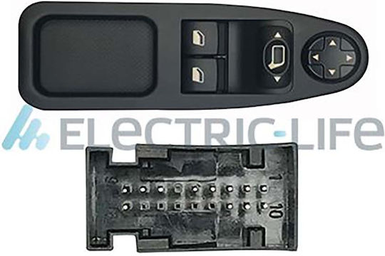 Electric Life Fensterheberschalter Auto für Citroen Springend Fiat Schutz Peugeot Experte Schwarz