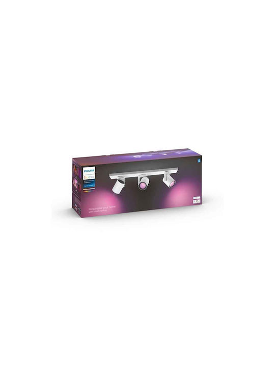 Philips Argenta Triple Spot with Socket GU10 in White Color