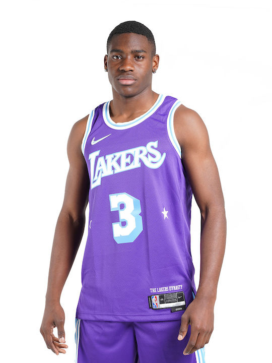 Nike Dri Fit Nba Anthony Davis Los Angeles Lakers City Edition Swingman Db4032 505 Ανδρική 