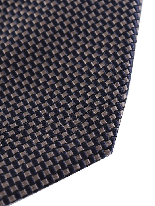 Hugo Boss Ανδρική Γραβάτα με Σχέδια σε Γκρι Χρώμα