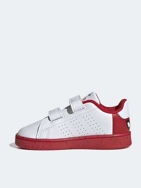 Marvel Advantage Hook Loop Παιδικά Sneakers με Σκρατς Λευκά