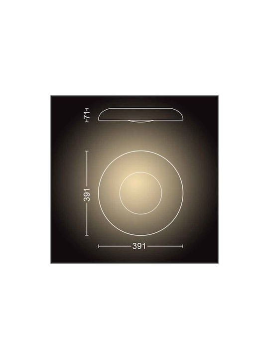 Philips Smart Πλαφονιέρα Οροφής 39εκ. Λευκή με Ενσωματωμένο LED
