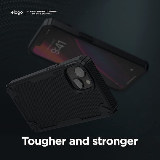 Elago Armor Umschlag Rückseite Silikon Schwarz (iPhone 14 Plus)