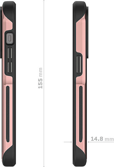 Ghostek Atomic Slim 4 Back Cover Πλαστικό Μαγνητικό Ροζ (iPhone 14 Pro)