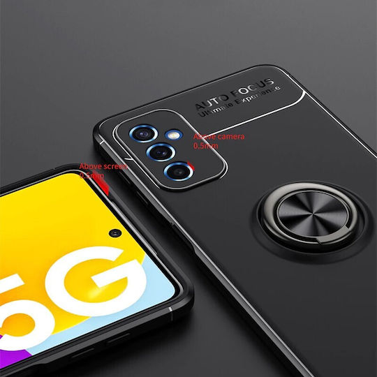 Ancus Autofocus Shockproof Umschlag Rückseite Silikon Schwarz (Galaxy M52)