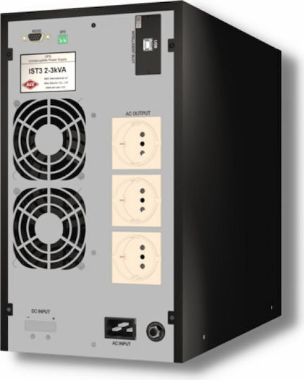 AEC IST3 UPS On-Line 2000VA με 3 Schuko Πρίζες