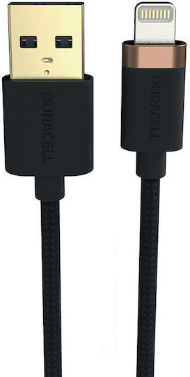 Duracell Kevlar Braided USB-A to Lightning Cable Black 2m (USB7022A)