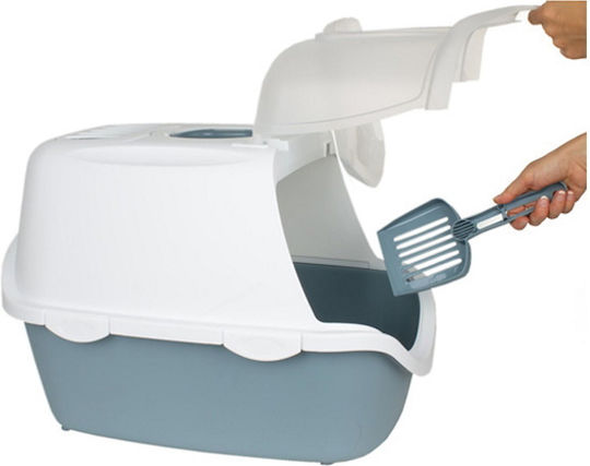 Stefanplast Cathy Cat Toilet Closed Light Blue L56 x W40 x H40cm