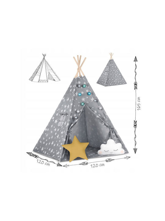 Nukido Indian Play Tent Gray for 3 Years and Up