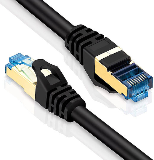 Montis S/FTP Cat.7 (10Gbps) Καλώδιο Δικτύου Ethernet 1.5m Μαύρο
