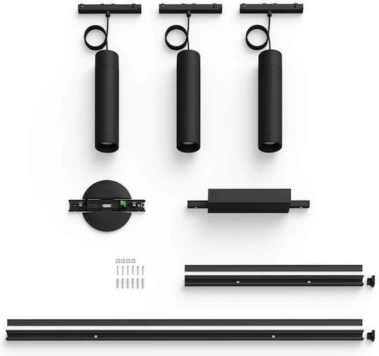 Philips Deckenleuchte Schwarz LED Schiene