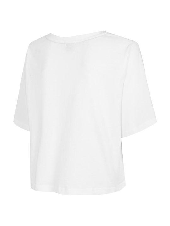 Outhorn Γυναικείο Αθλητικό Crop T-shirt Λευκό