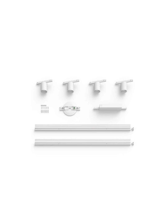 Philips LED Alb Cald Spot cu 4 Lumini în Culoare Alb