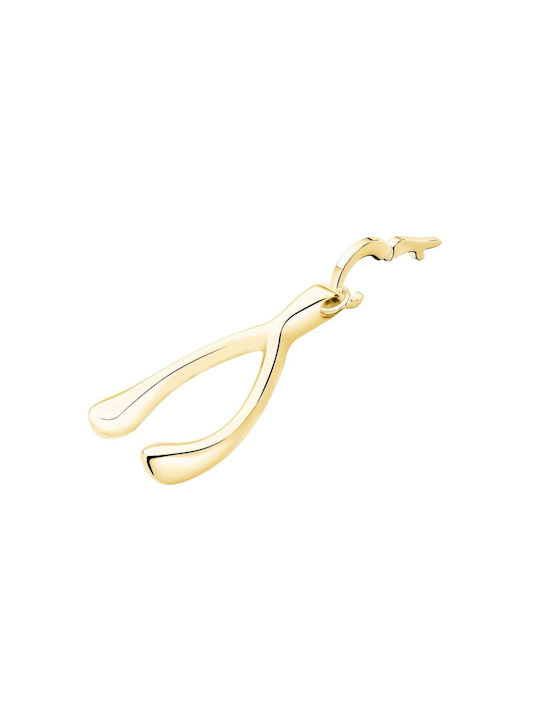 Rosefield Wishbone Charm from Gold Plated Steel