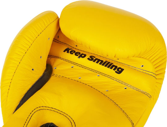Elion Paris X Smiley Boxhandschuhe Leder für Kampf Gelb