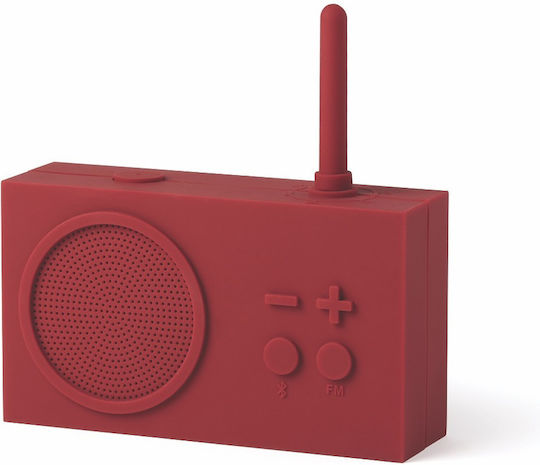 Lexon Tykho 3 Tragbares Radio mit Bluetooth Rot