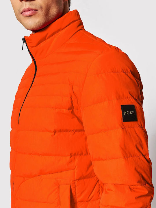 Hugo Boss Herren Winter Jacke Puffer Orange