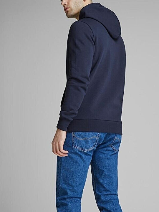 Jack & Jones Men's Sweatshirt with Hood and Pockets Blue