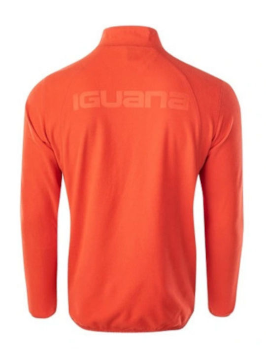 Iguana Vilos Men's Long Sleeve Blouse with Zipper Orange