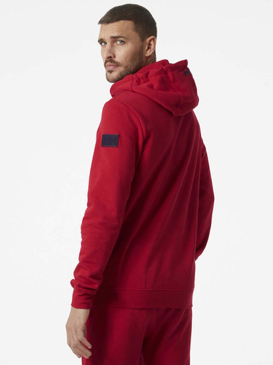 Helly Hansen Herren Sweatshirt mit Kapuze und Taschen Rot