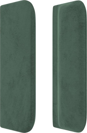 vidaXL Fabric Bed Headboard Dark Green 83x88cm