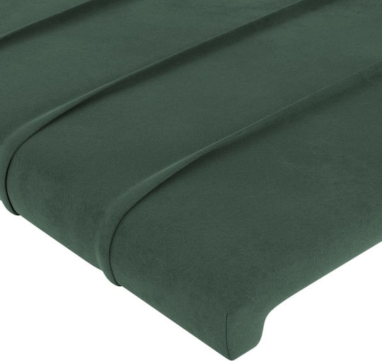 vidaXL Fabric Bed Headboard Dark Green 83x88cm