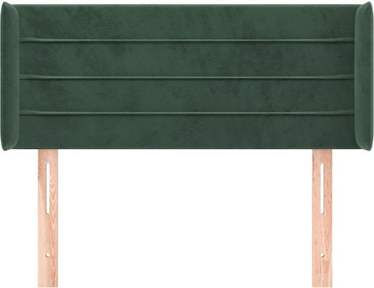 vidaXL Fabric Bed Headboard Dark Green 103x88cm