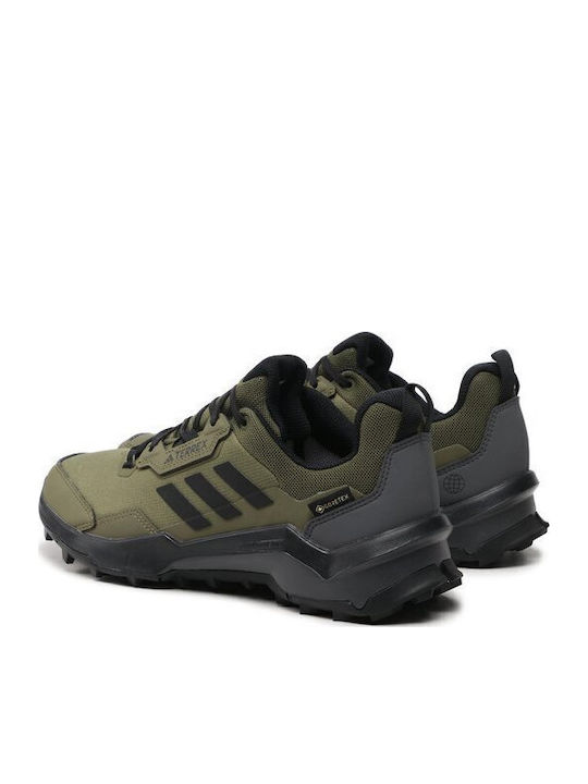adidas Terrex Ax4 GTX Men's Waterproof Hiking Shoes With Gore-Tex Membrane Focus Olive Core Black Grey Five