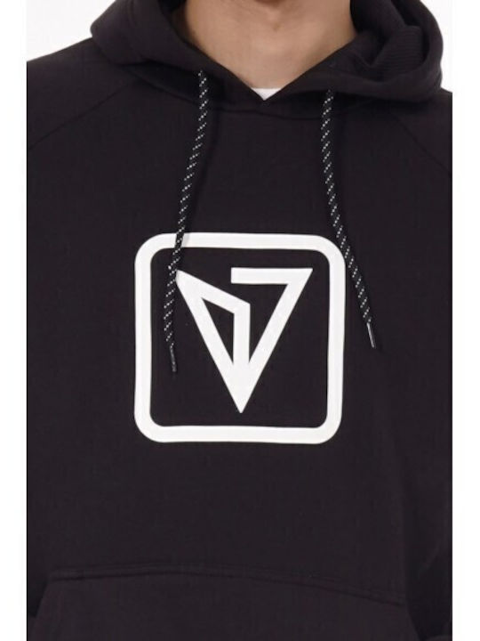 Sweatshirt With Hood Black