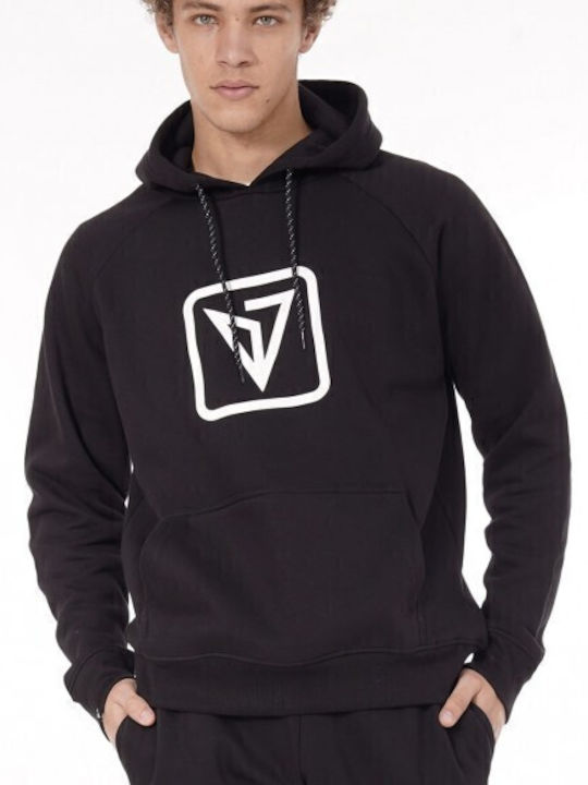 Sweatshirt With Hood Black