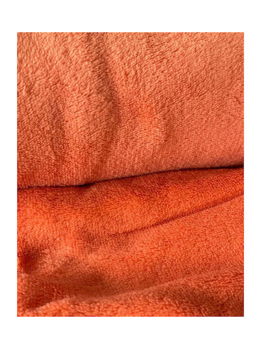 Pennie Blanket Velvet Sofa 127x152cm Arctic Coral