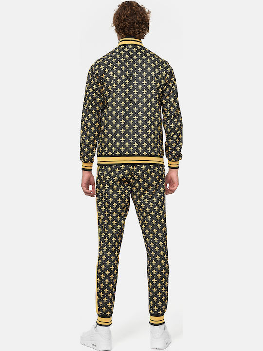 Lonsdale Boswall Sweat Set Black/Yellow