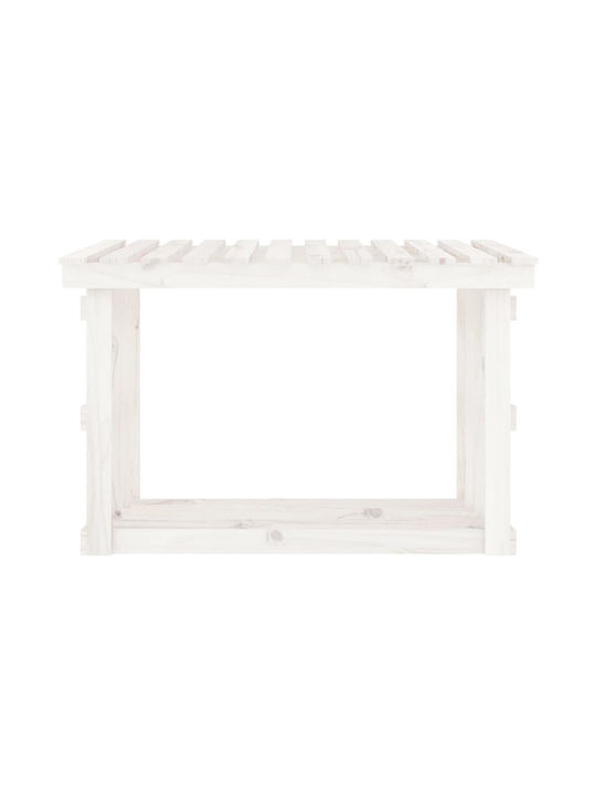 vidaXL Hölzernes Box Holzlagerung 108x64.5x77cm Weiß