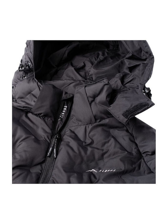 Ally Women's for Hiking Short Puffer Jacket for Winter with Hood Black