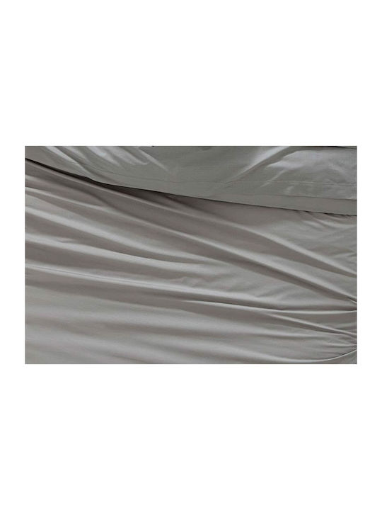 Atmosphera Παπλωματοθήκη Βαμβακερή Μονή 140x200 Nordic Γκρι