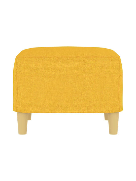 Fabric Upholstered Yellow Footstool 50x41x41cm