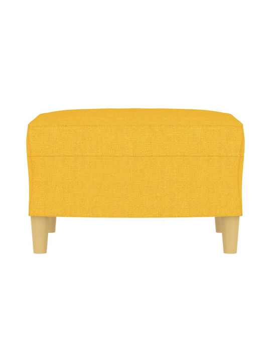 Fabric Upholstered Yellow Footstool 50x41x41cm