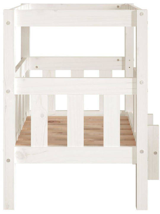 vidaXL Loft Bed Pat pentru câini Alb 70x65.5cm.