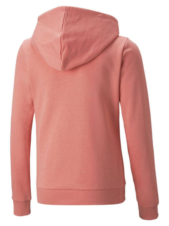 Puma Kinder Sweatshirt mit Kapuze und Taschen Rosa