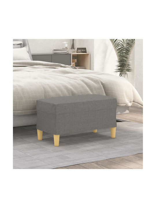 Stool Bench Stool Upholstered with Fabric Gray 70x35x41cm