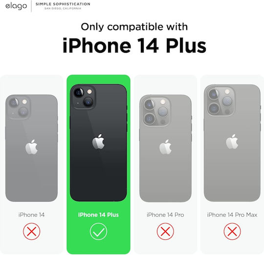 Elago Hybrid Back Cover Silicon Negru (iPhone 14 Plus)