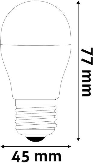 Avide ABMG27WW-2.9W Λάμπα LED 2.9W 90mm για Ντουί E27 και Σχήμα G45 Θερμό Λευκό 470lm